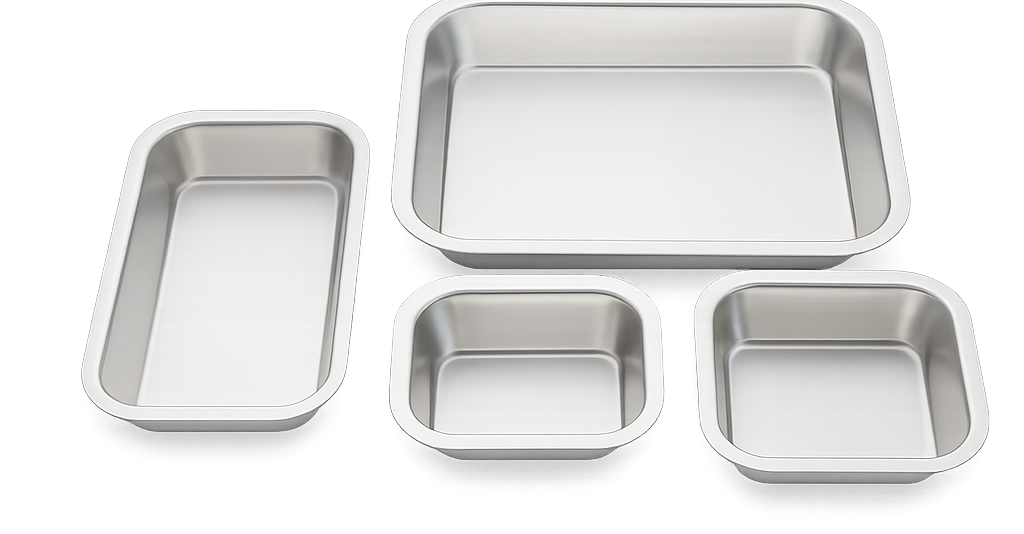 Gamme de plats et barquettes Inox portage de repas